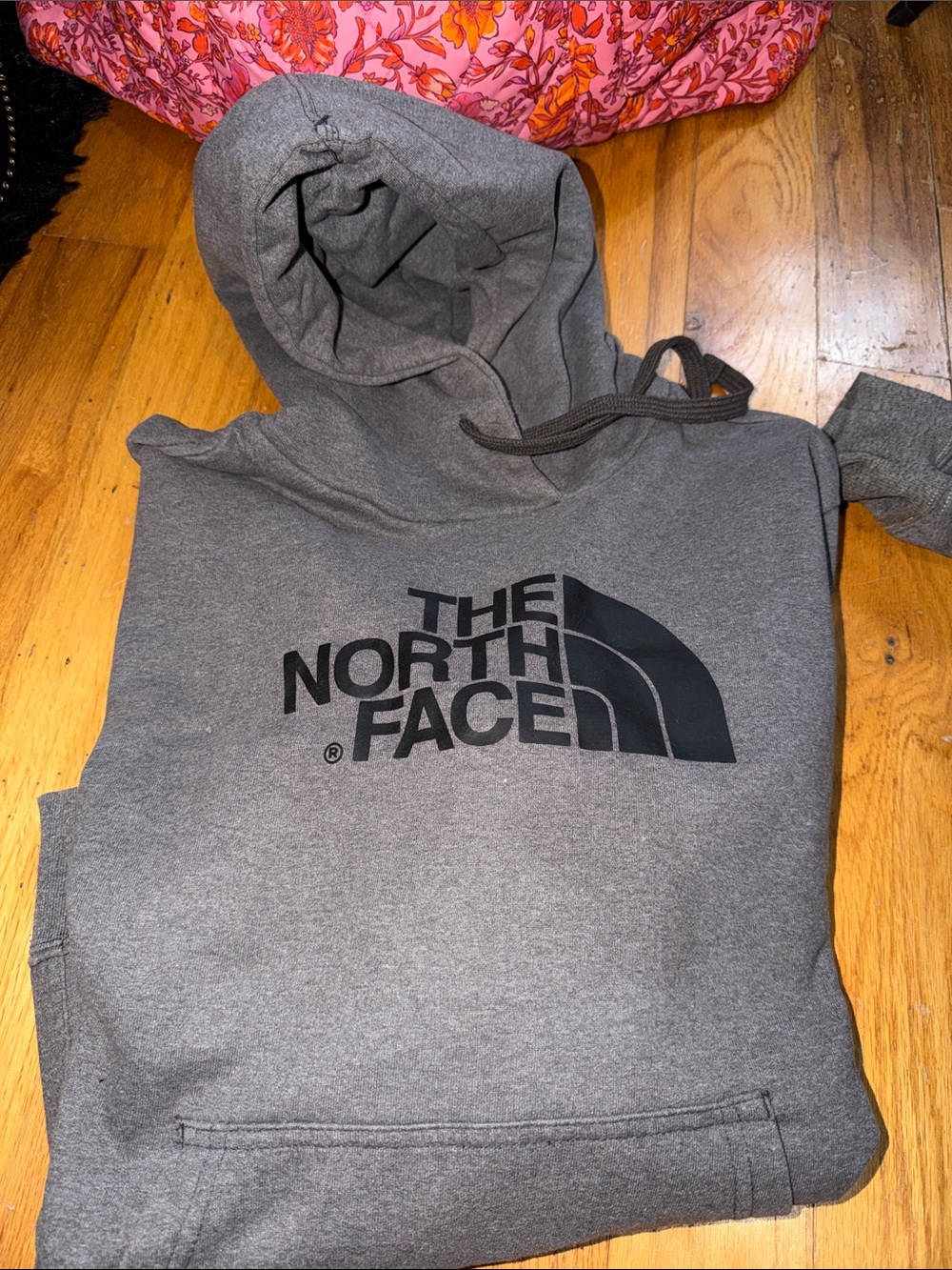 The North Face Gray men’s Hoodie with Black Logo